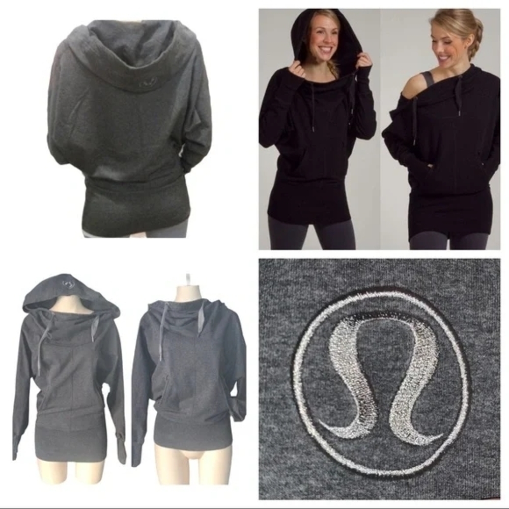 Lululemon Throwback Flashback Gray Off-Shoulder S… - image 5